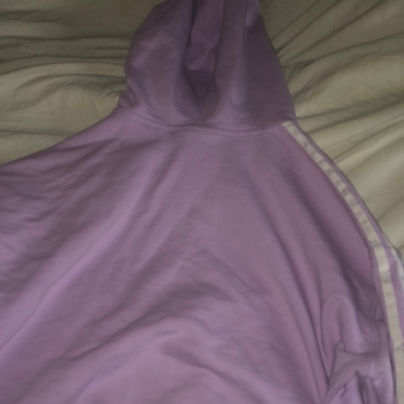 Light purple cropped adidas hoodie. Size US medium. - Picture 4 of 4